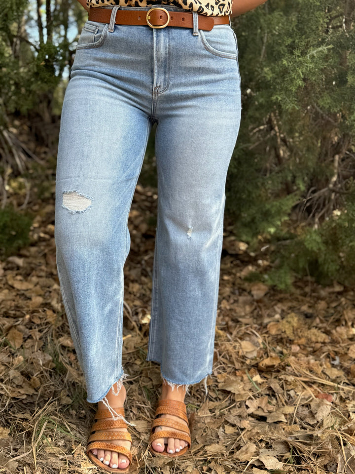 Justine Wide Leg Crop Jean by Risen