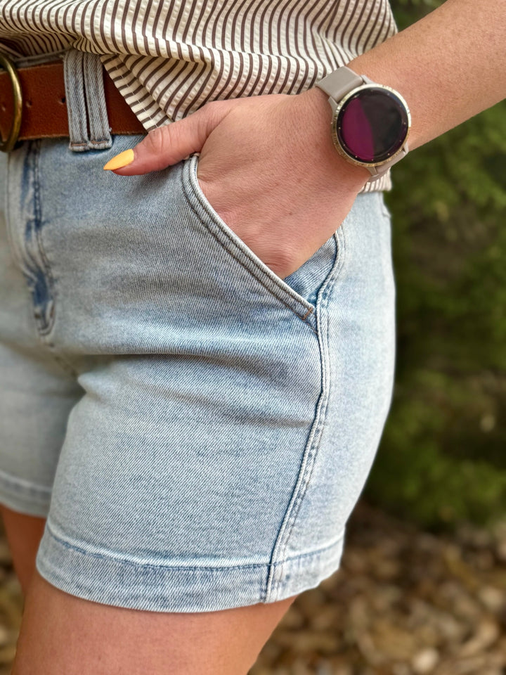 Devlyn Denim Trouser Short by Judy Blue