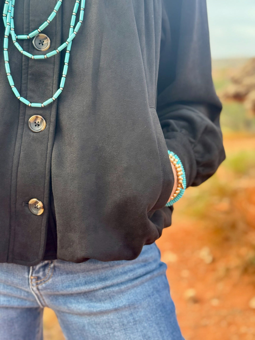 Suede Dream Button Up Jacket