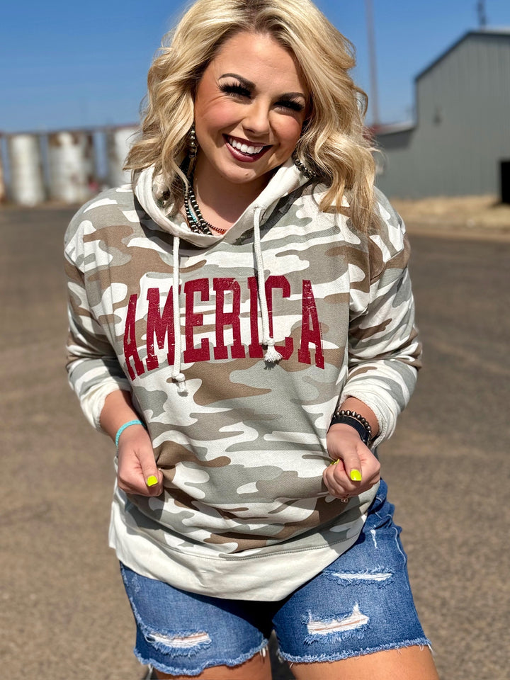 America Camo Sweatshirt by Texas True Threads