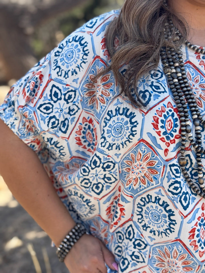 Coastal Charm Blue Top