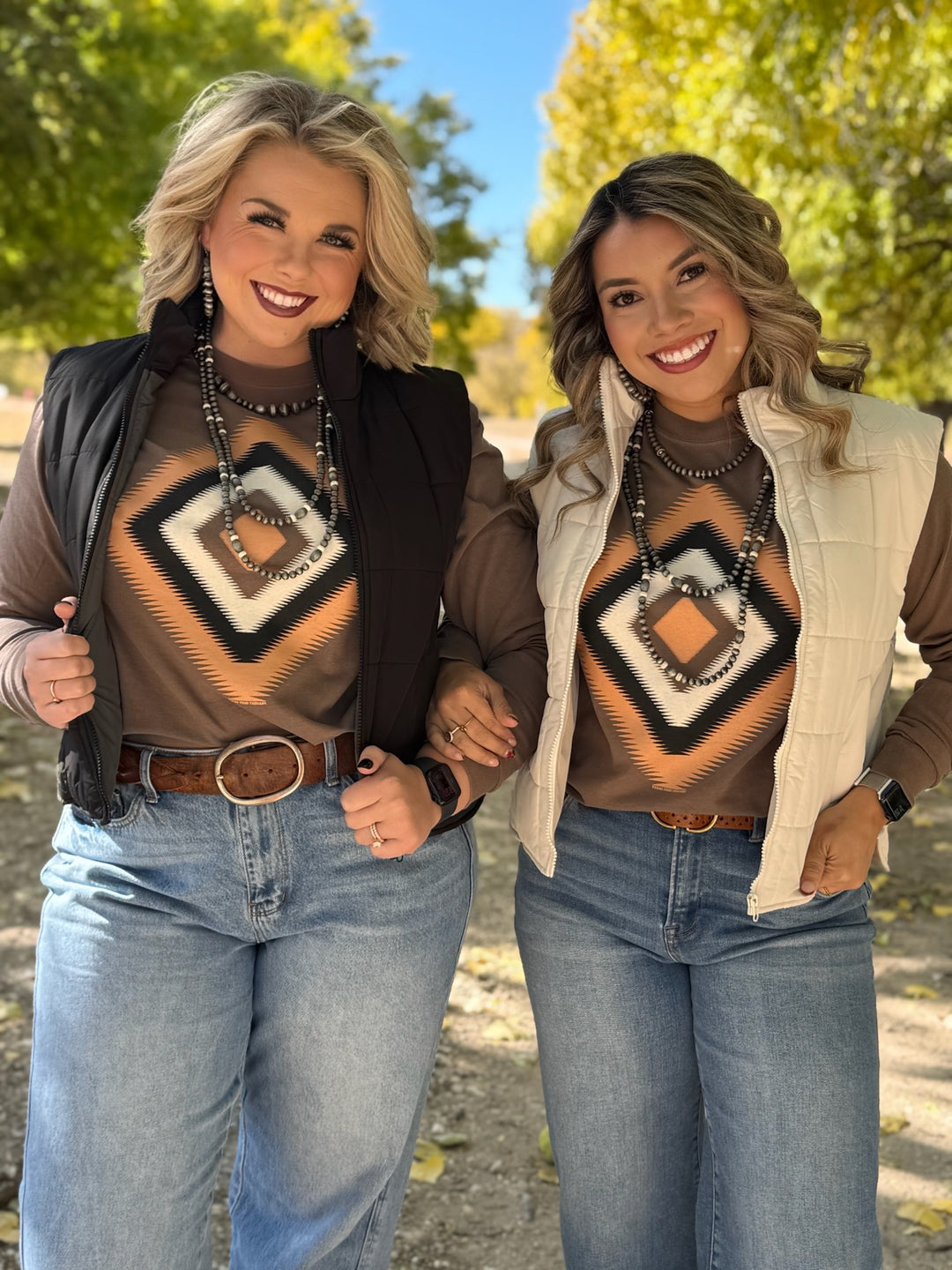 Zig Zag Aztec Graphic Tee by Texas True Threads