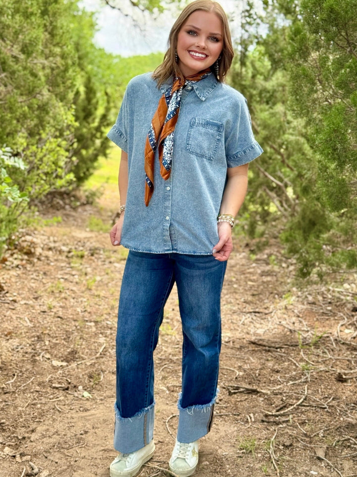Calico County Denim Top