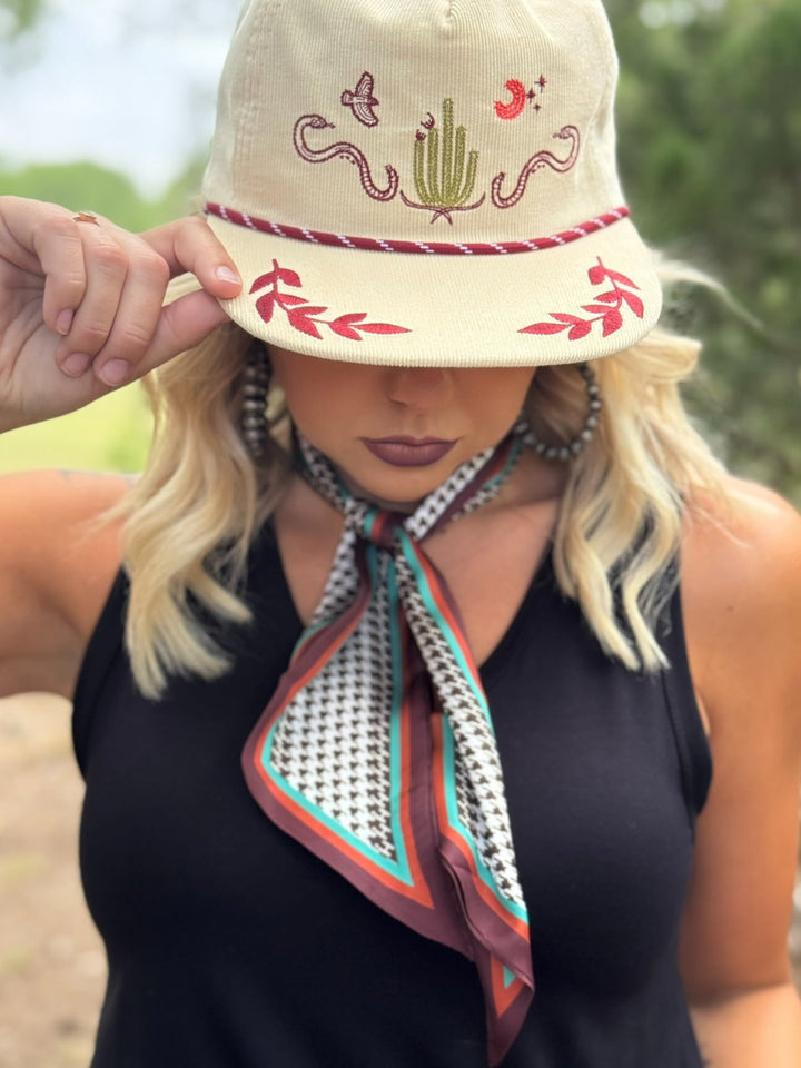 Western Embroidered Stitch Cap