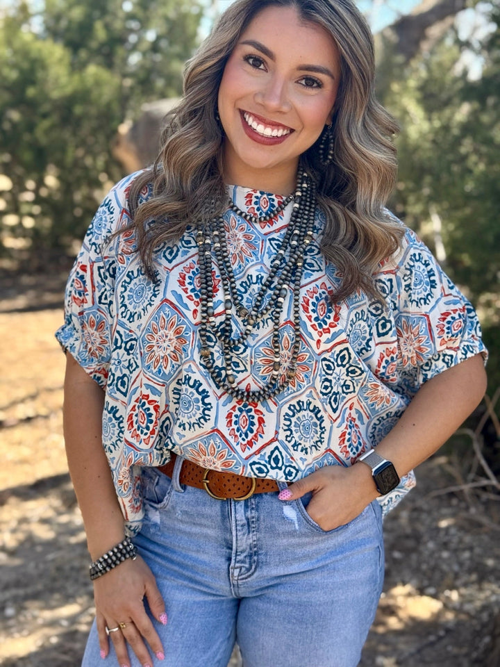 Coastal Charm Blue Top