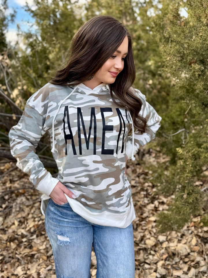 Amen Camo Hooded Sweatshirt by Texas True Threads