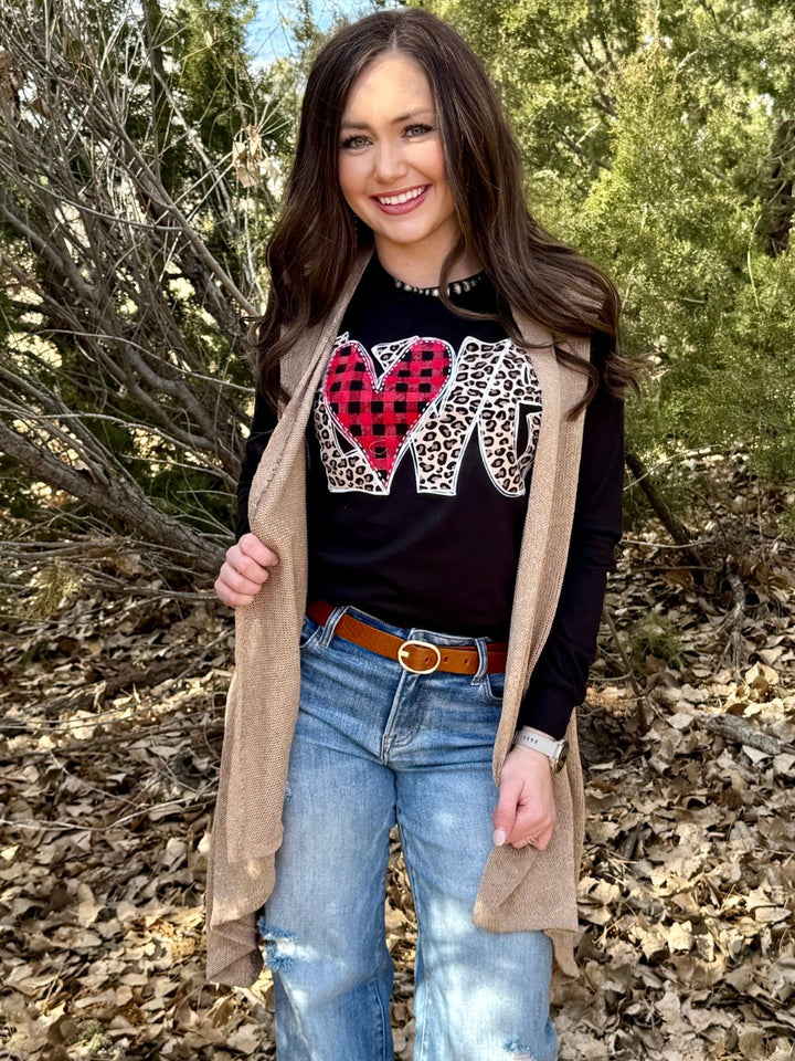 Heather Tan Sweater Vest