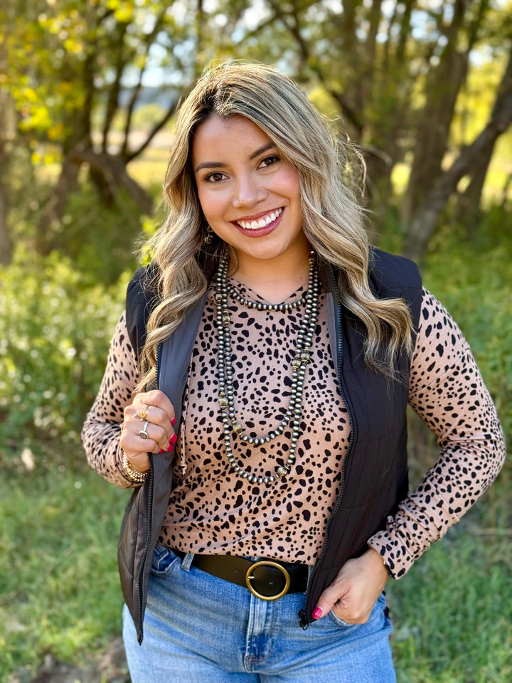 Brook Tan Leopard Hoodie