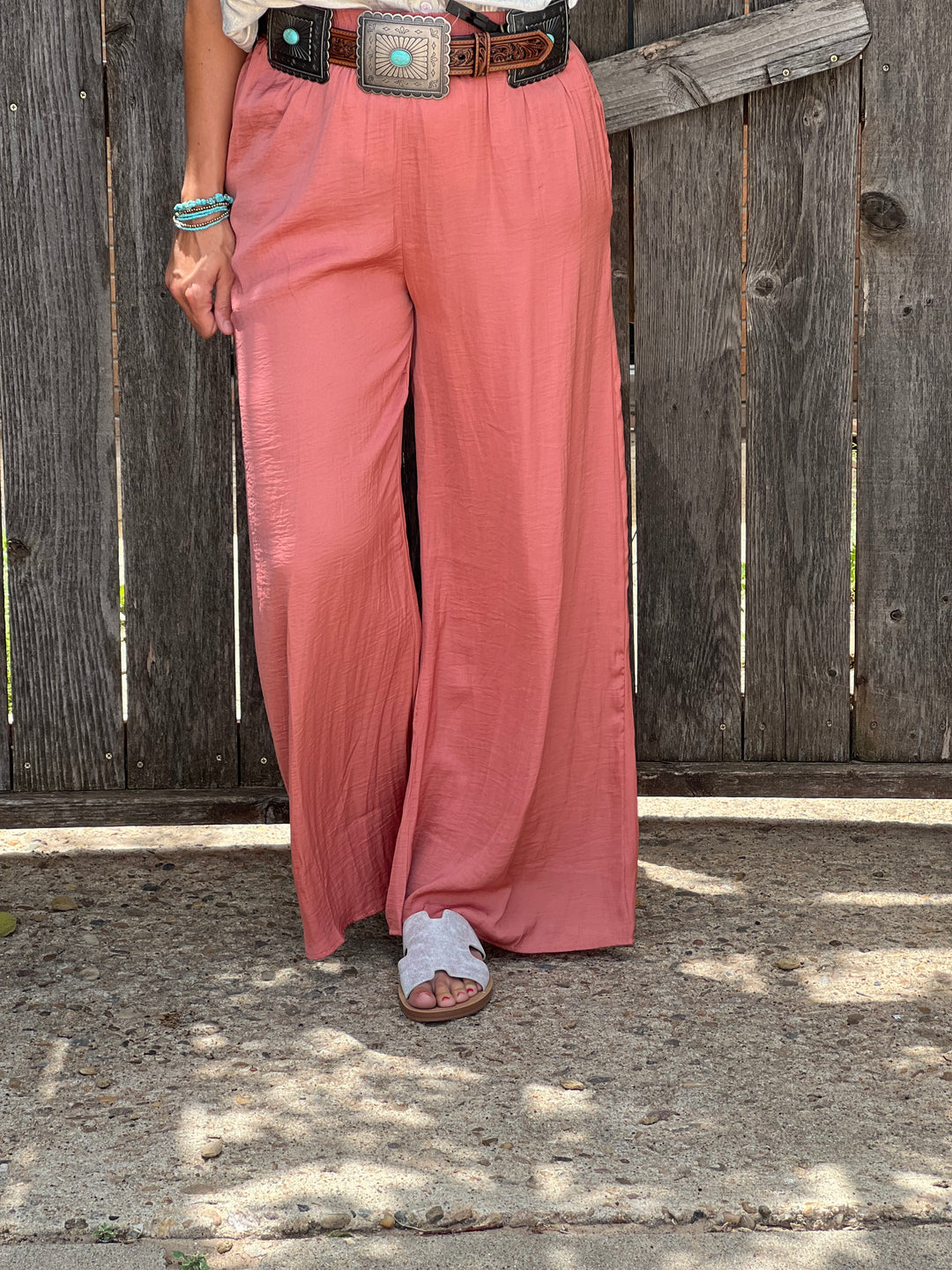 Gloria Mauve Palazzo Pants