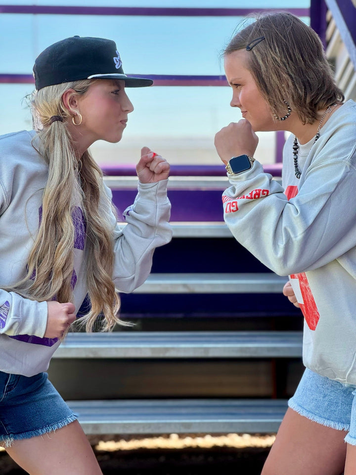 Collegiate Letter Beige Sweatshirt