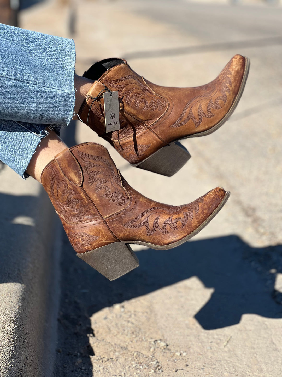 Chandler Tan Booties by Ariat