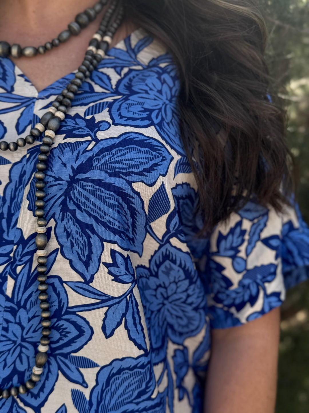 Aster Floral V-Neck Top