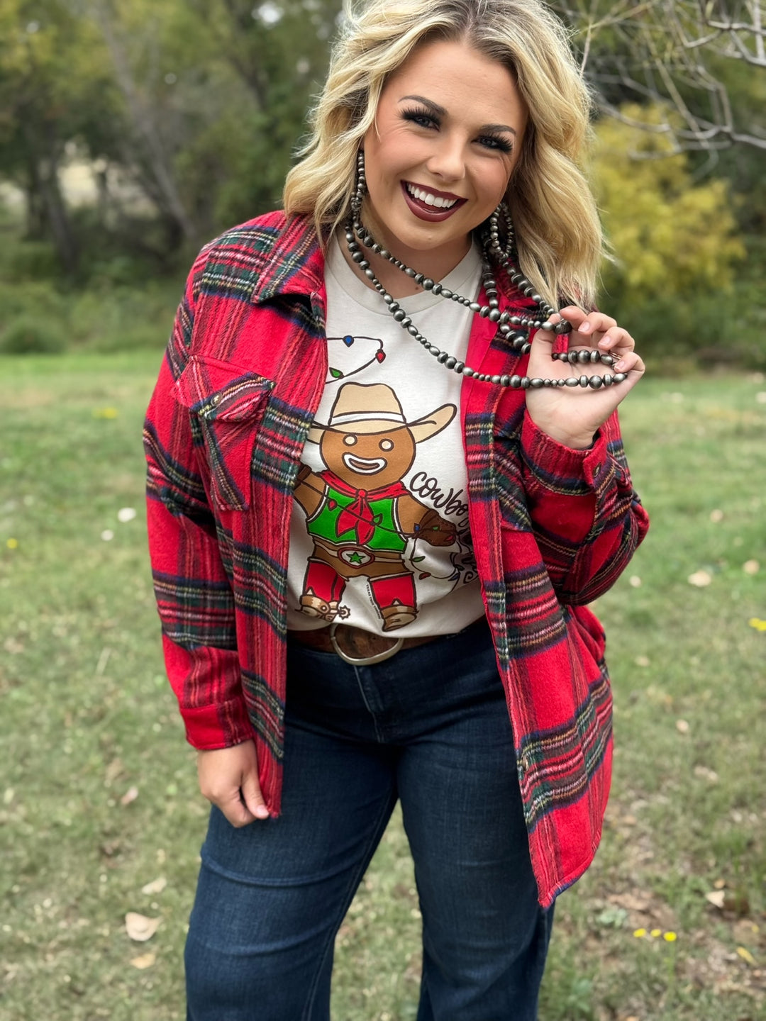 Brecken Red Plaid Shacket