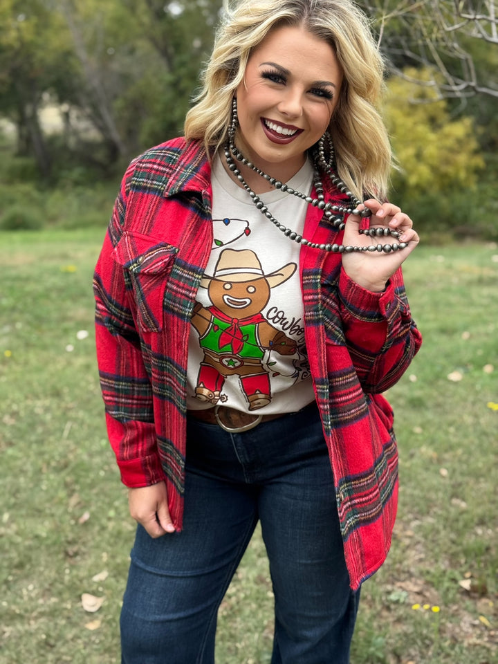 Brecken Red Plaid Shacket
