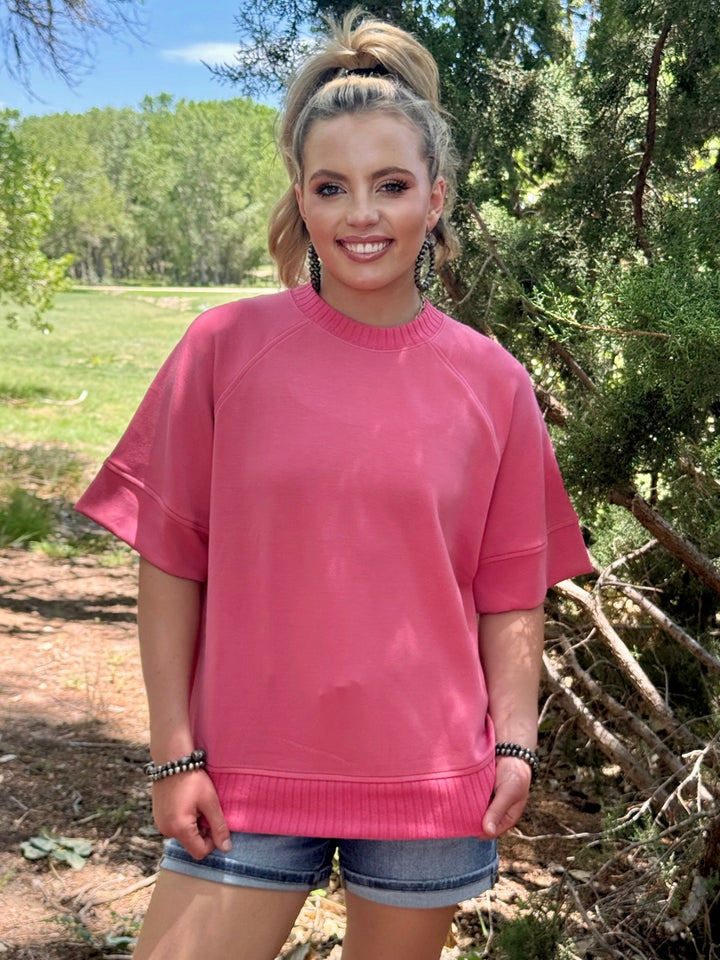 Logan Pink Scuba Top