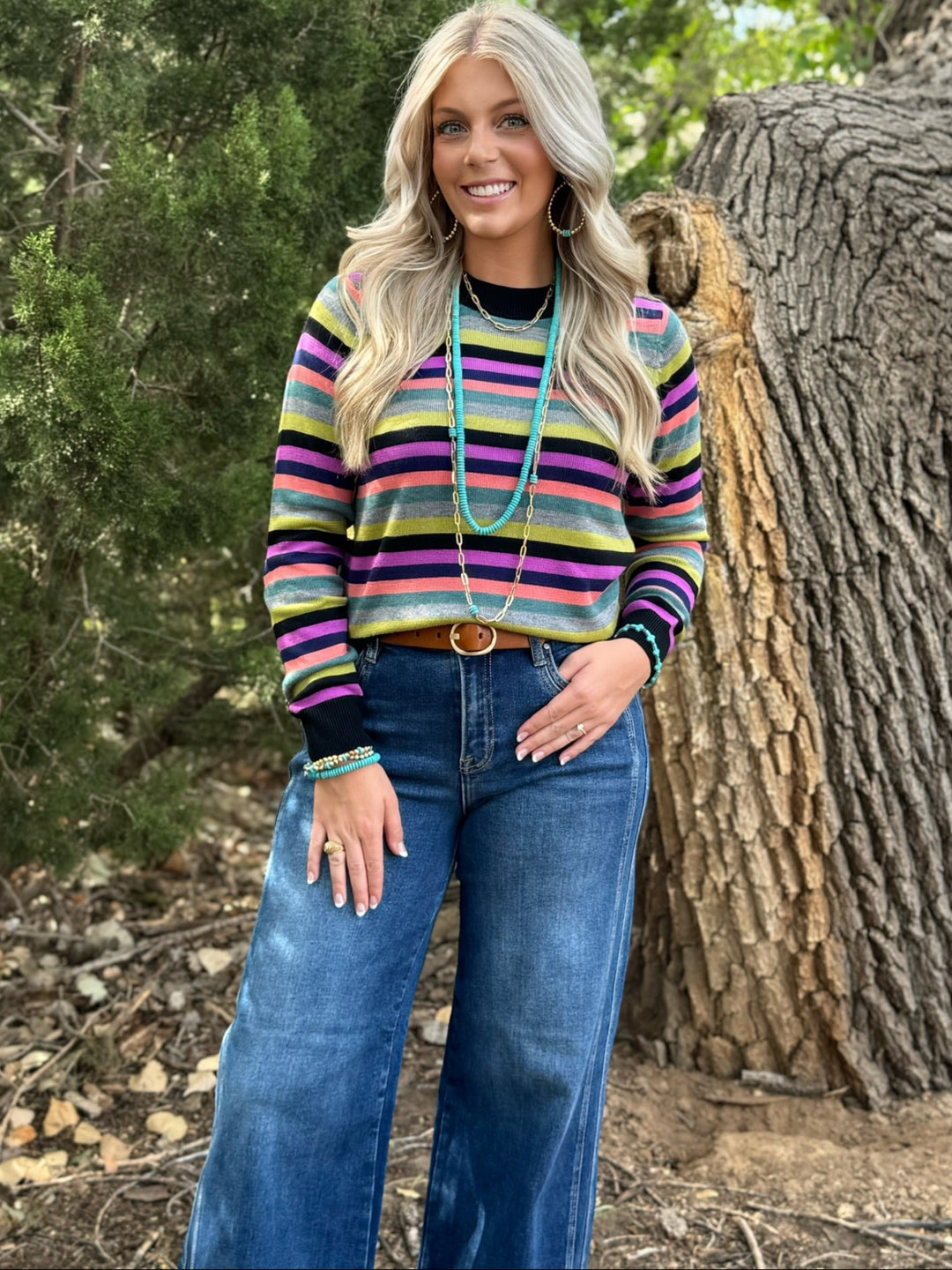Sasha Multi Striped Sweater