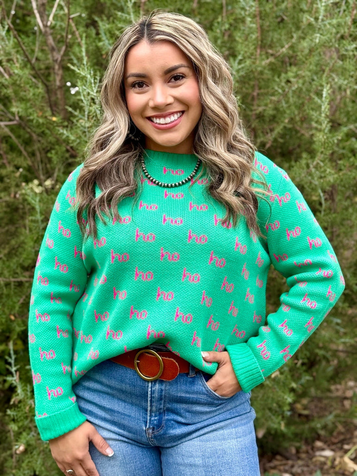 Ho Ho Ho Green Sweater