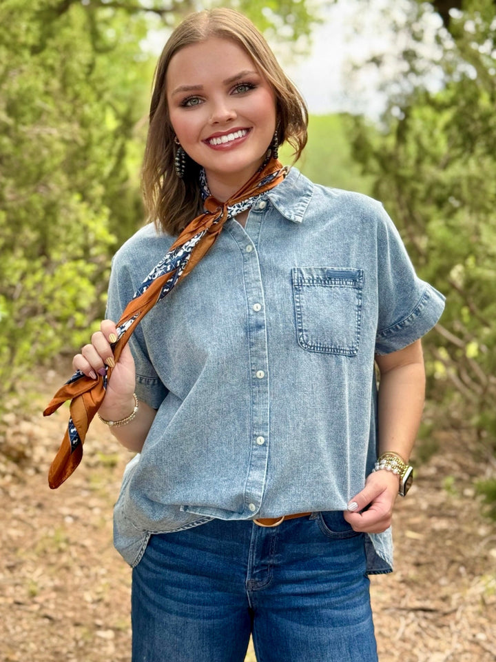 Calico County Denim Top