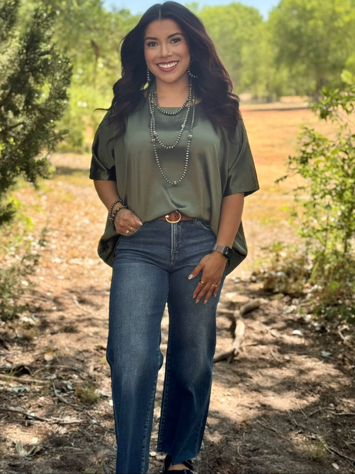 Micah Sage Green Top