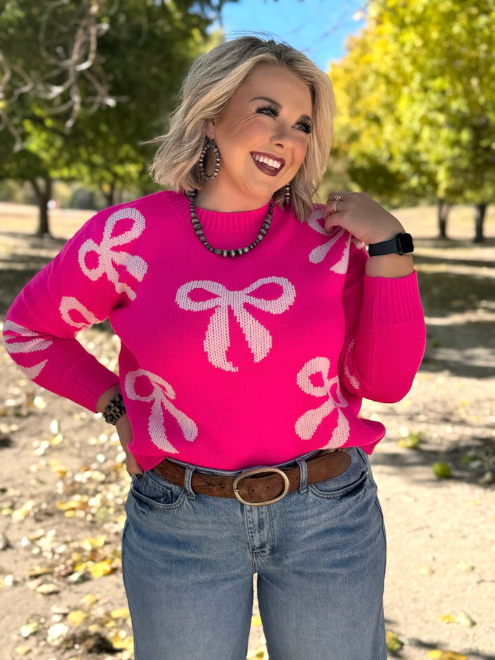 Pink Bow Sweater