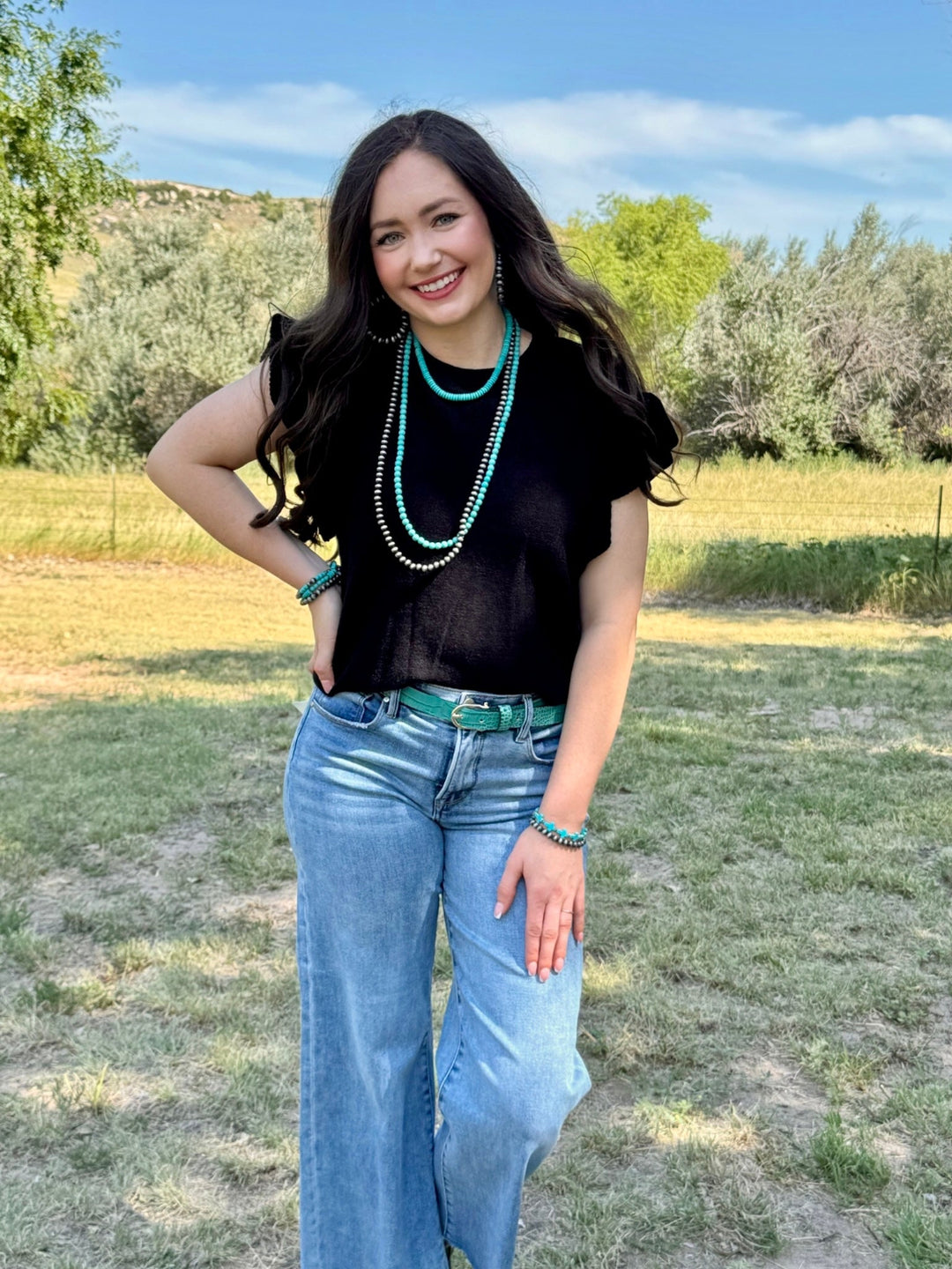 JJ Black Sweater Top