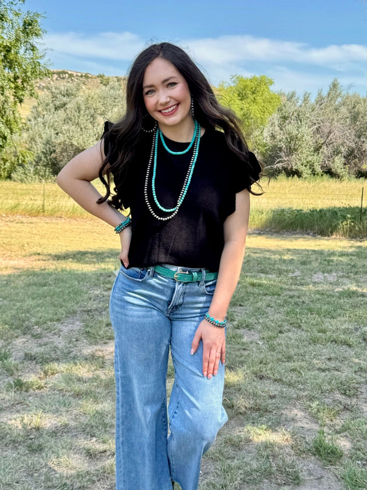 JJ Black Sweater Top