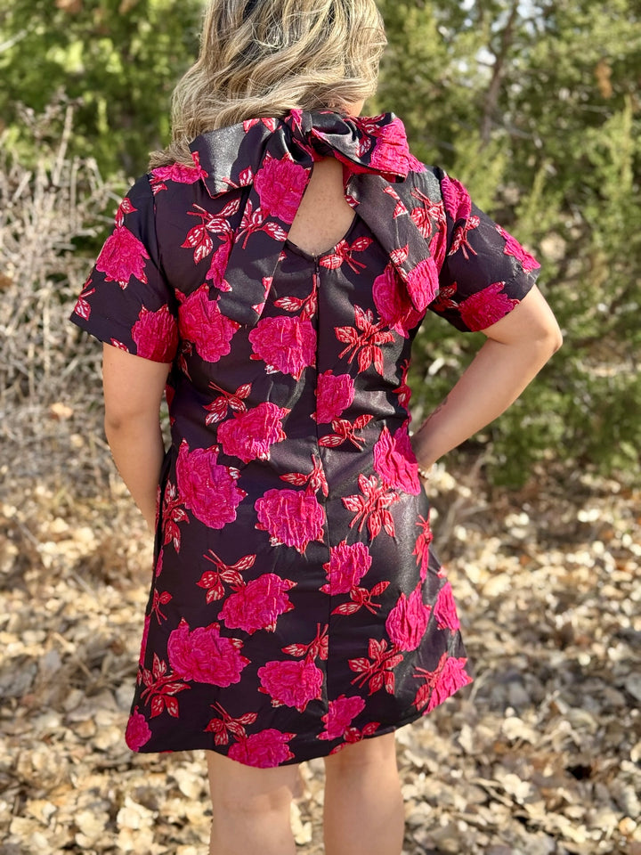 Black Bow Back Dress