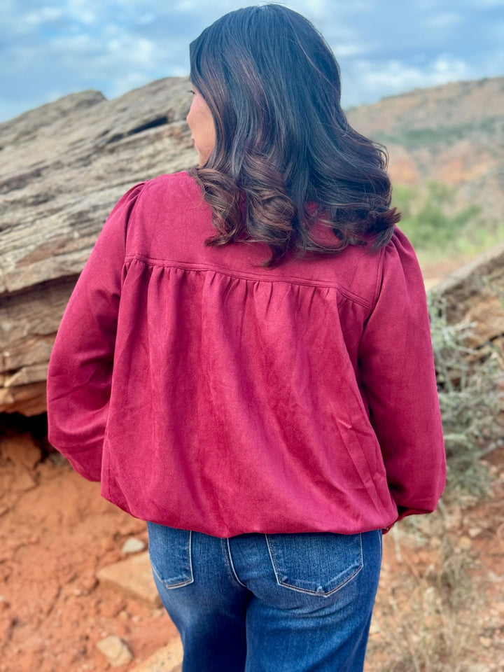 Suede Dream Button Up Jacket