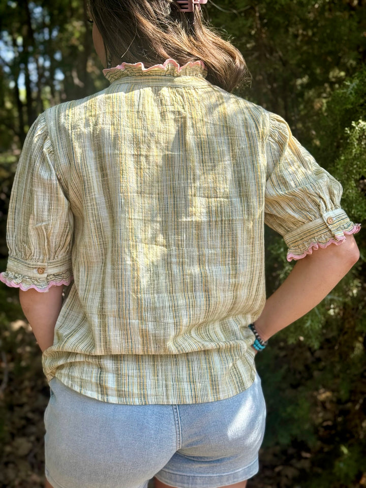 Ribbon Embroidered Blouse by Ivy Jane