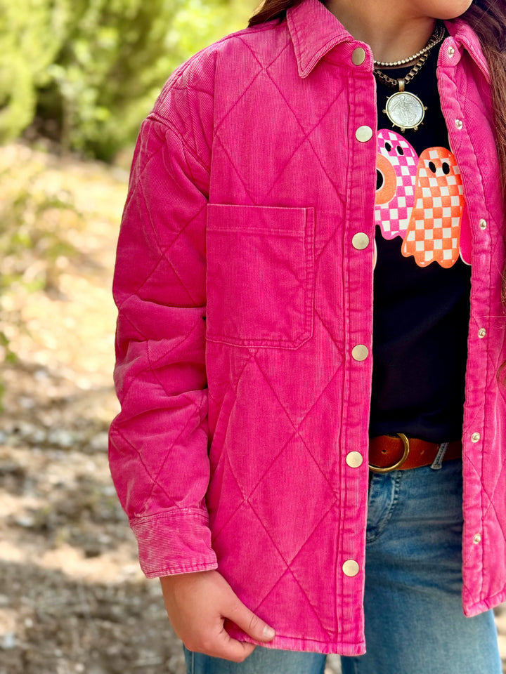 Preslee Pink Quilted Jacket