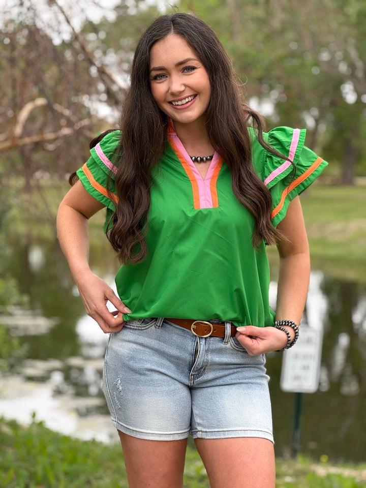 Rhaelee Green Top