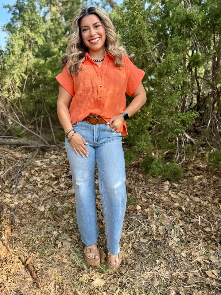 Sophie Button Up Top