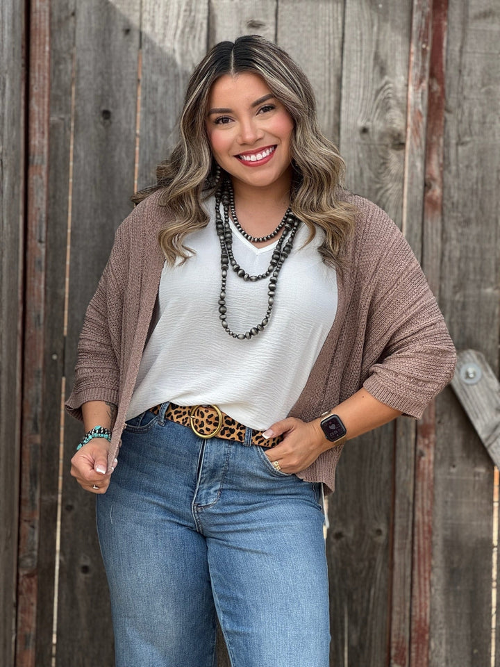 Pearl White V-Neck Top