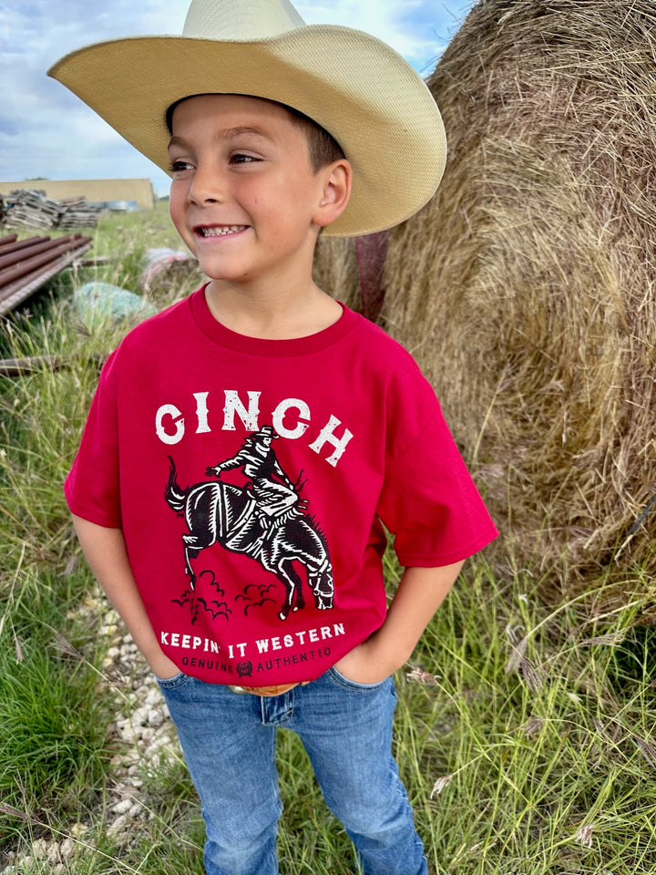 Boys Cinch Red Bronc Graphic Tee