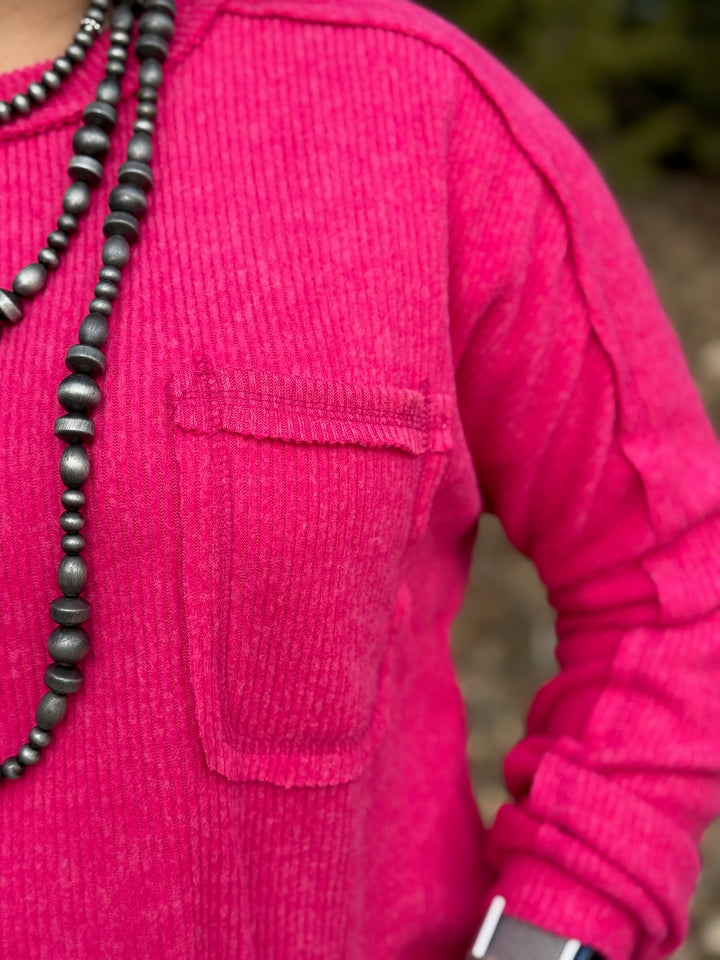 Zia Soft Pink Ribbed Top