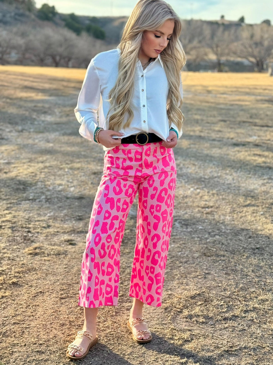 Denise White Button Down Blouse