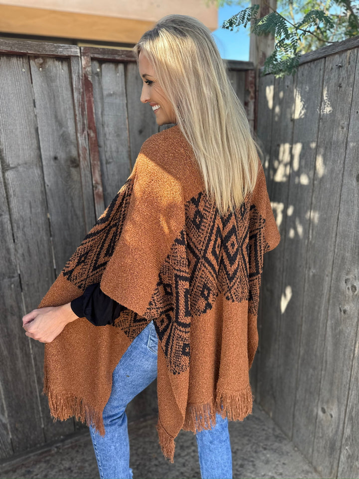 Jill Rust Aztec Kimono by Texas True Threads
