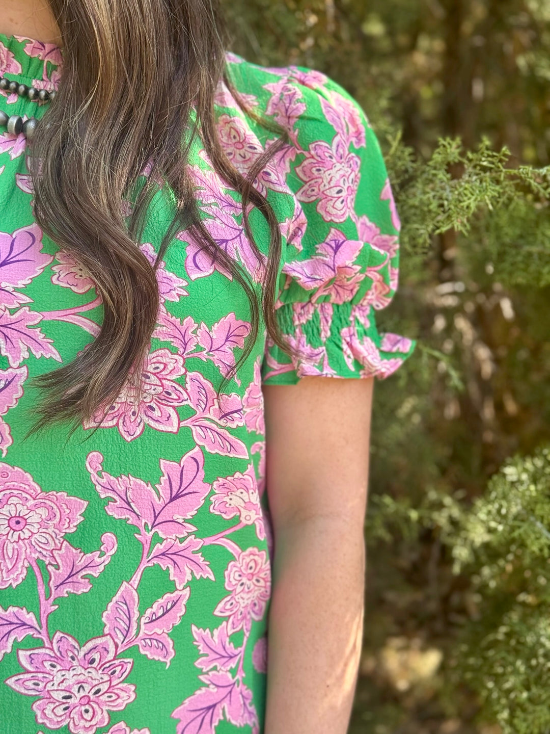 Floral Galore Green Top