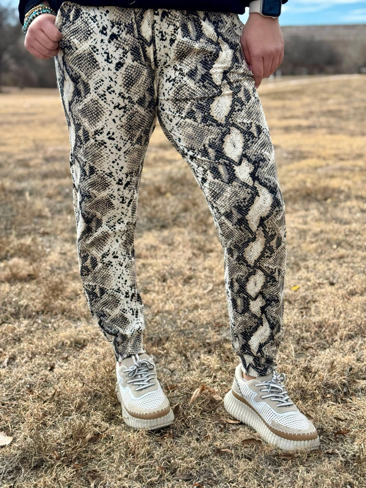 Lydia Snakeskin Joggers by Texas True Threads