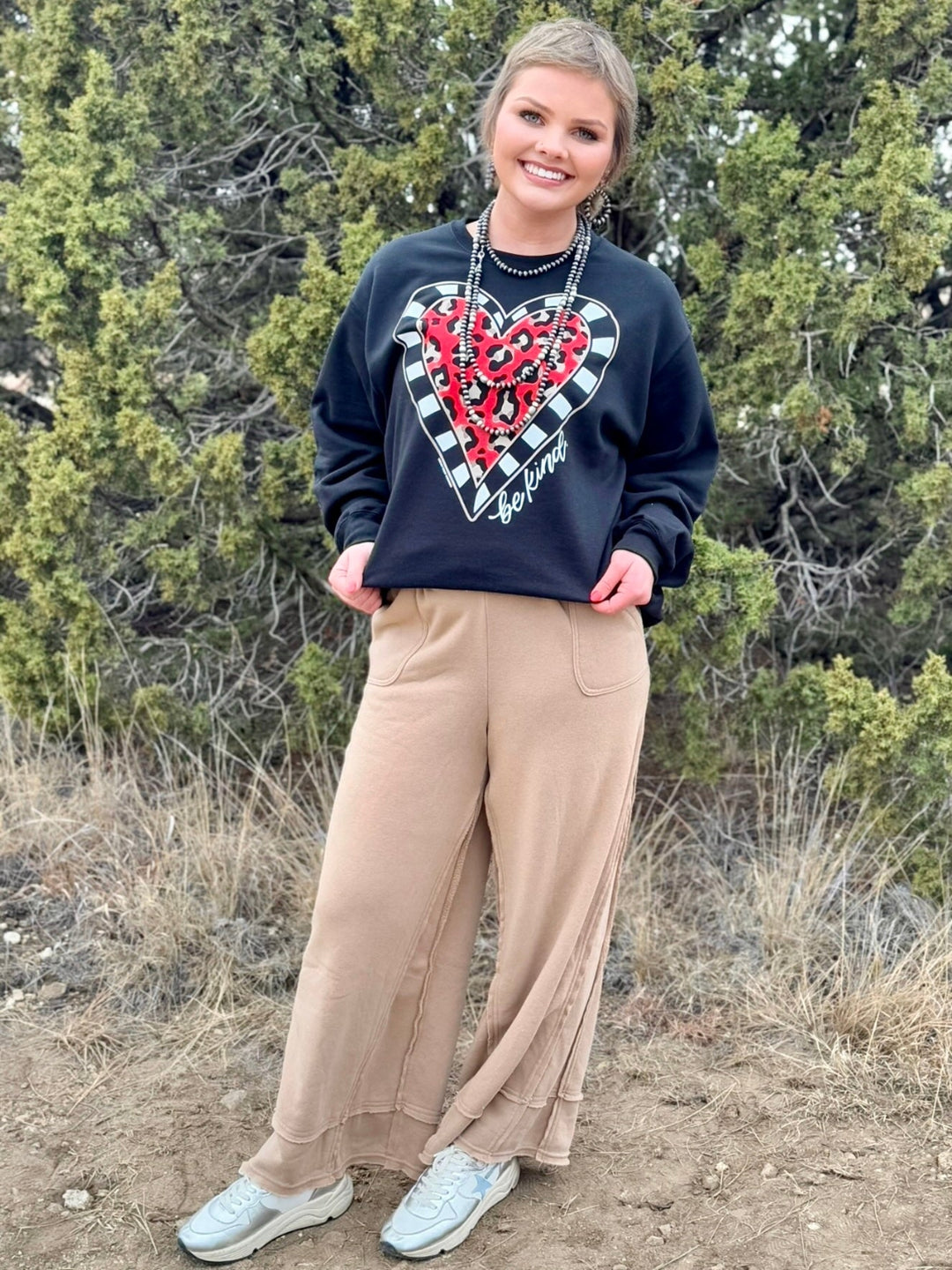 Sawyer Tan Wide Leg Pants