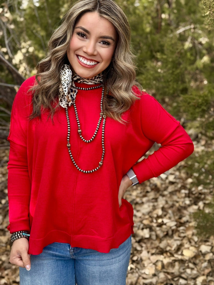 Payton Red Ultra Soft Sweater