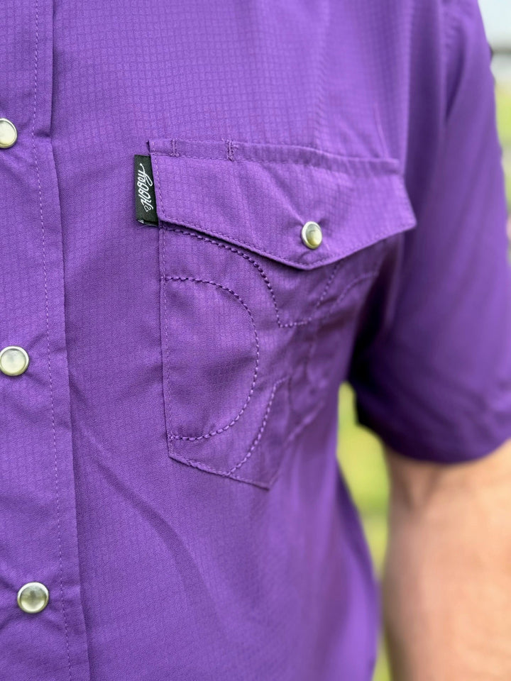 Sol Purple Pearl Snap Shirt by Hooey