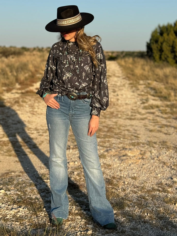 Bronc Rider Long Sleeve Top