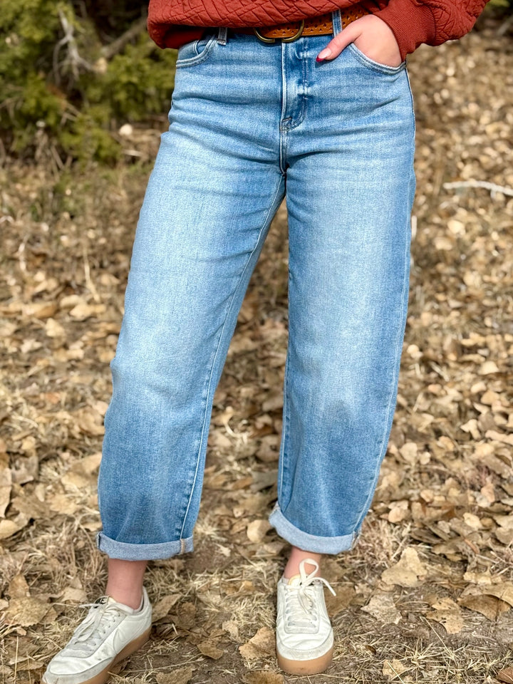 Kristi Crop Barrel Jean by Risen