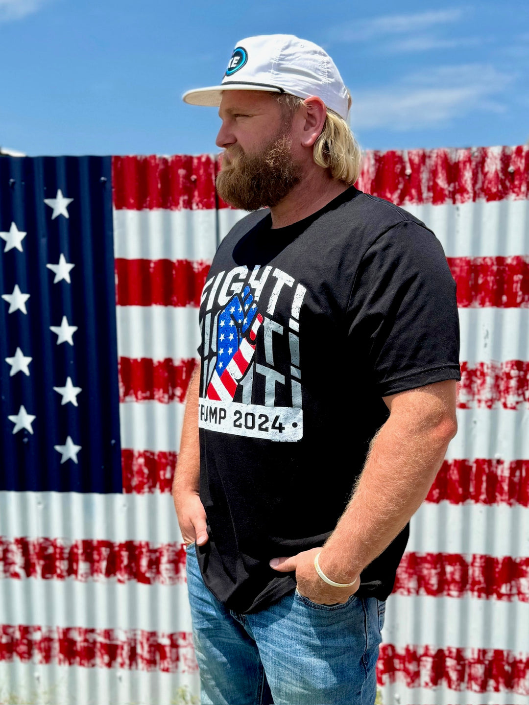 Fight Fight Fight Trump 2024 Graphic Tee by Texas True Threads