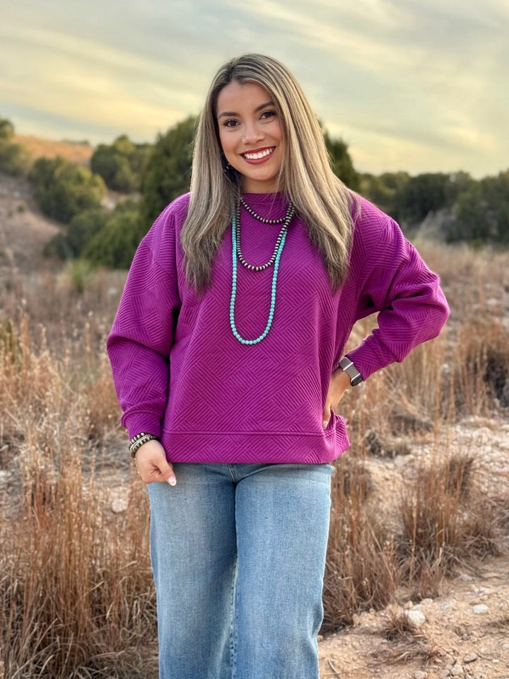 Penny Plum Textured Top