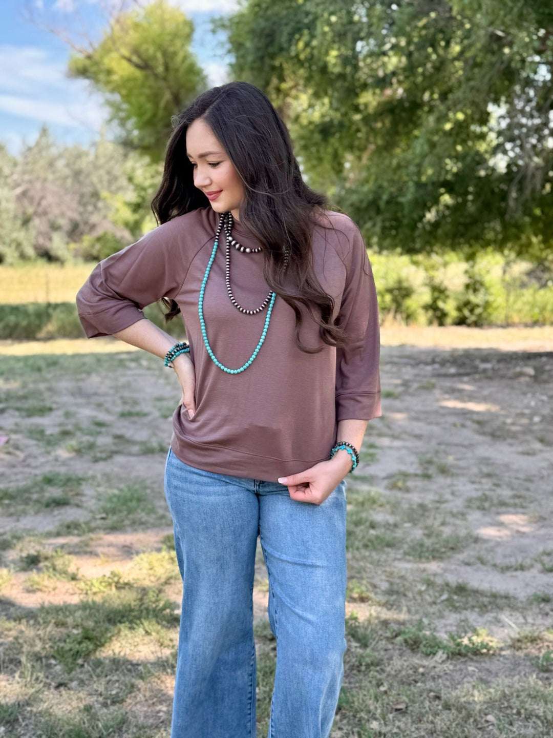 Chill Weekend Brown Top