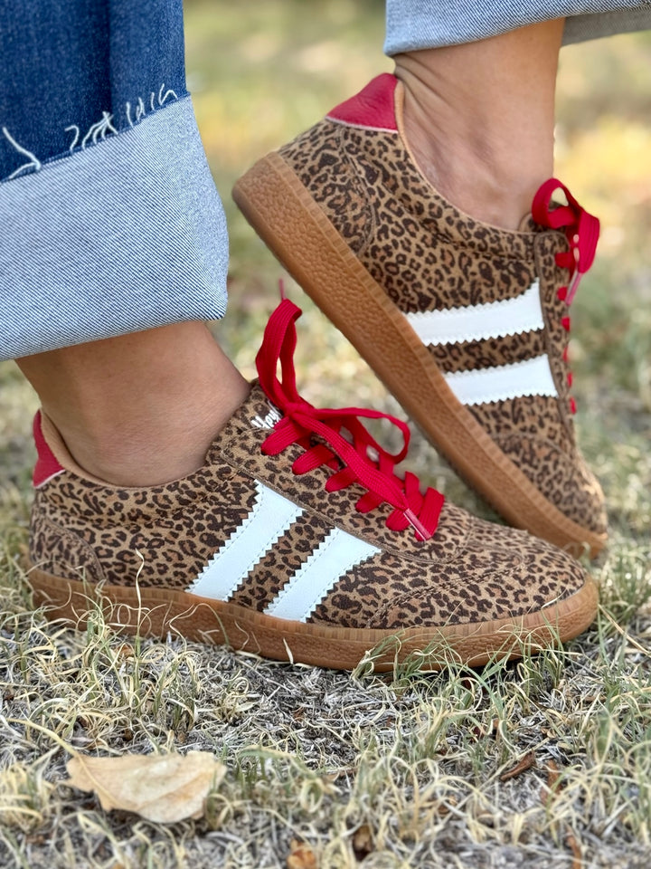Heads Up Mini Leopard Sneaker by Corkys