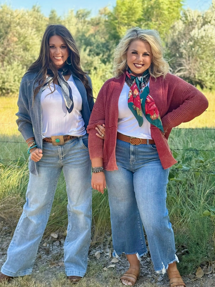 Heather Open Front Cardigan