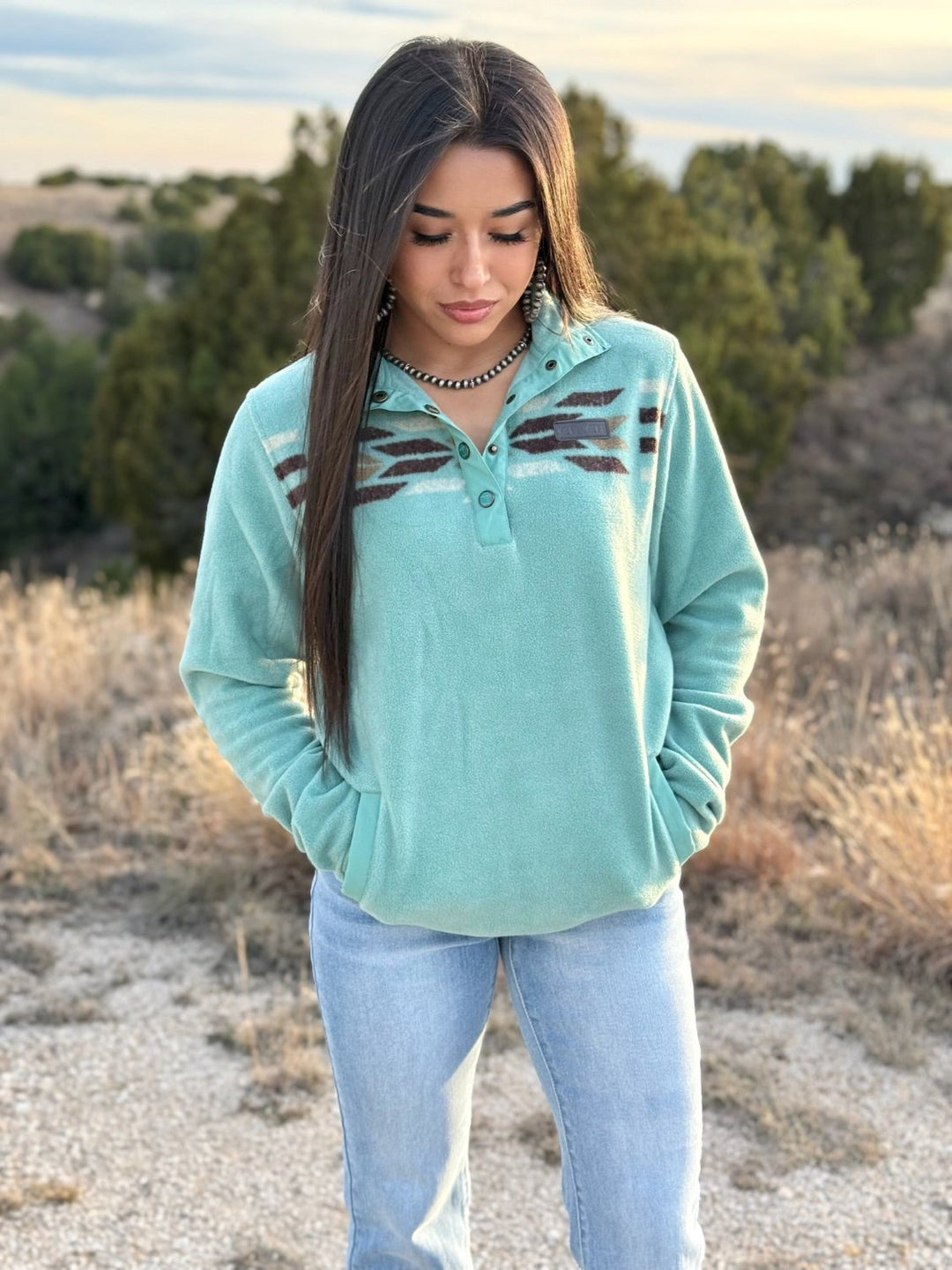 Mint Ladies Fleece Pullover